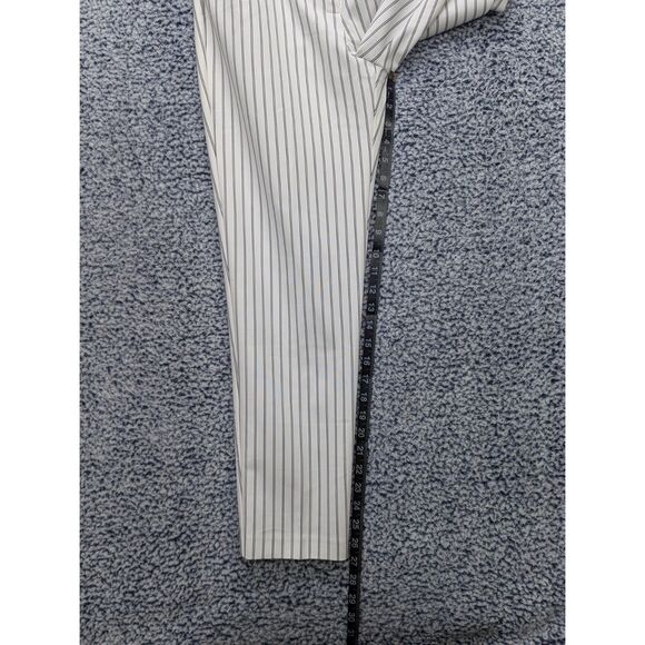 NWT Liz Claibrone Career Emma Slim Leg Ankle Pants Size 4 Striped Stretch White - Picture 11 of 12